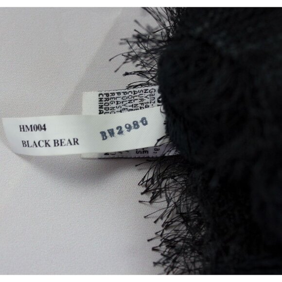 Ganz Webkinz Plush Fuzzy Black Bear with Bean Bag Paws HM004 7.5" Long - Picture 8 of 9